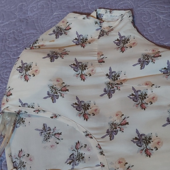 Casual Corner GUNNE SAX STYLE BEAUTIFUL LONG RAYON DRESS TIE BACK Like New Y2k! - Picture 11 of 13